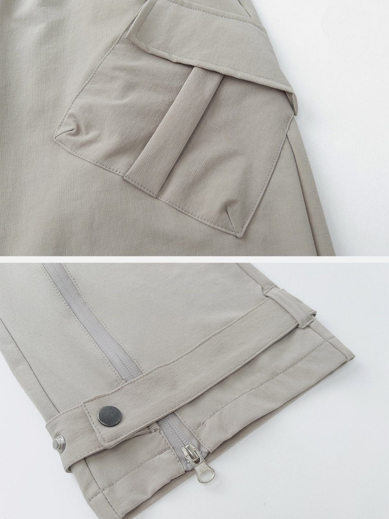 Grise  Pantalon Cargo Aelfric Eden Multi Pocket Zippé - DGV-1993458